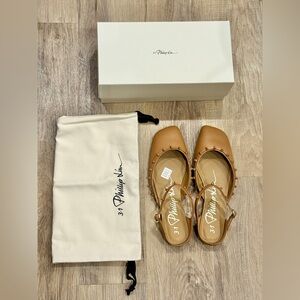 3.1 Phillip Lim Brown Ankle Strap Flats